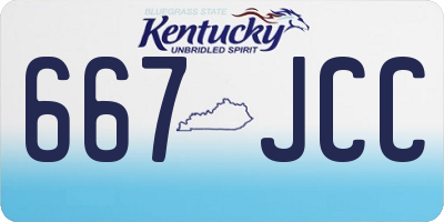 KY license plate 667JCC