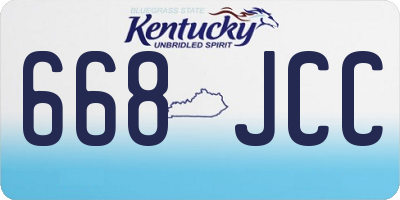 KY license plate 668JCC