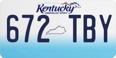 KY license plate 672TBY