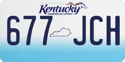 KY license plate 677JCH