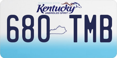 KY license plate 680TMB