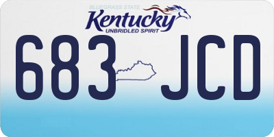 KY license plate 683JCD