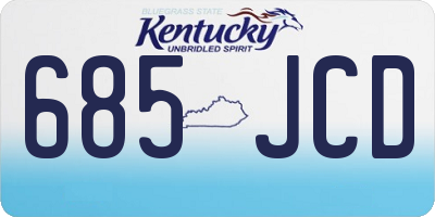 KY license plate 685JCD