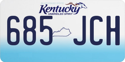 KY license plate 685JCH