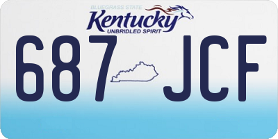 KY license plate 687JCF