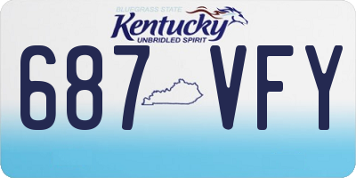 KY license plate 687VFY