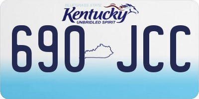 KY license plate 690JCC