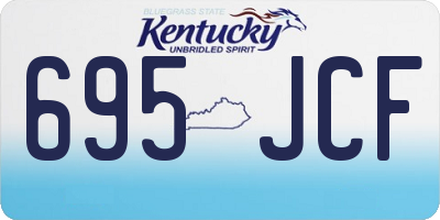 KY license plate 695JCF