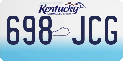 KY license plate 698JCG