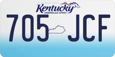 KY license plate 705JCF