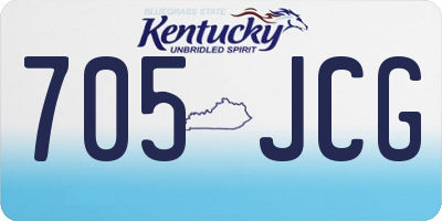 KY license plate 705JCG