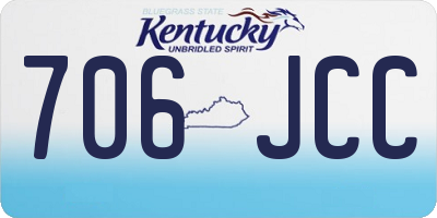 KY license plate 706JCC