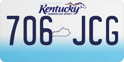 KY license plate 706JCG