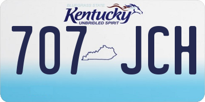 KY license plate 707JCH