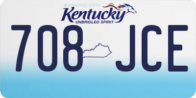 KY license plate 708JCE