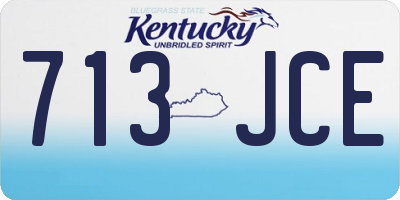 KY license plate 713JCE