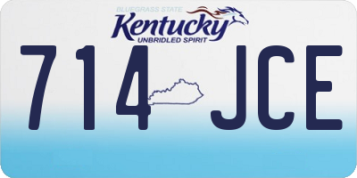 KY license plate 714JCE