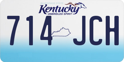 KY license plate 714JCH