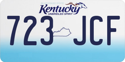 KY license plate 723JCF
