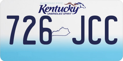 KY license plate 726JCC