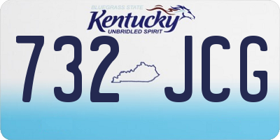 KY license plate 732JCG