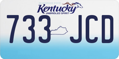 KY license plate 733JCD