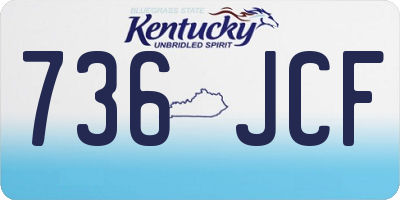 KY license plate 736JCF