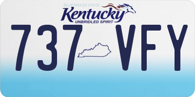 KY license plate 737VFY