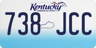 KY license plate 738JCC