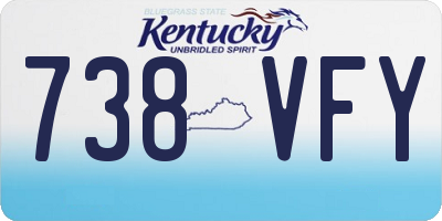 KY license plate 738VFY