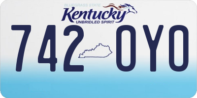 KY license plate 742OYO