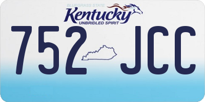 KY license plate 752JCC