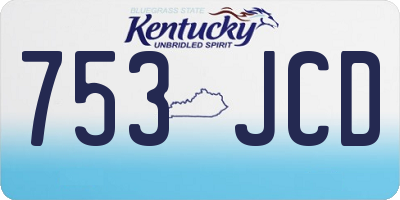 KY license plate 753JCD