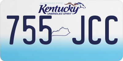 KY license plate 755JCC