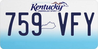 KY license plate 759VFY