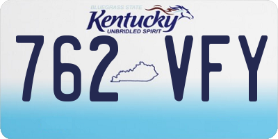 KY license plate 762VFY