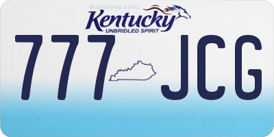 KY license plate 777JCG