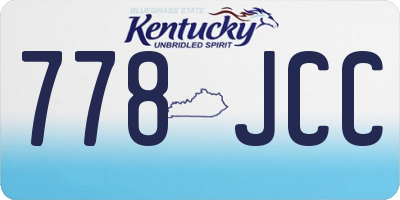 KY license plate 778JCC
