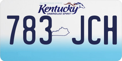 KY license plate 783JCH