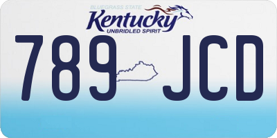 KY license plate 789JCD