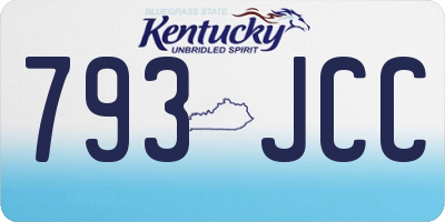 KY license plate 793JCC