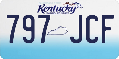 KY license plate 797JCF