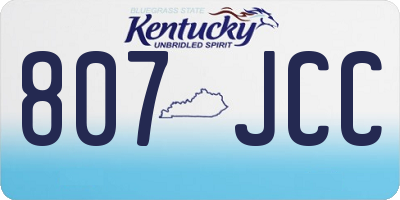 KY license plate 807JCC