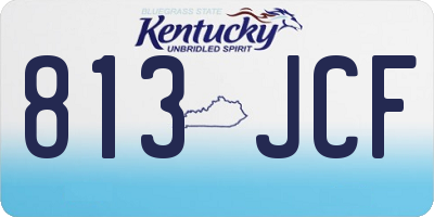 KY license plate 813JCF