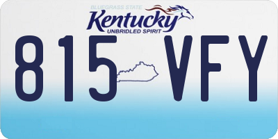 KY license plate 815VFY
