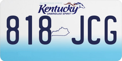 KY license plate 818JCG