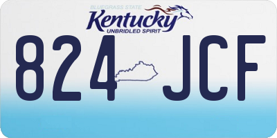 KY license plate 824JCF