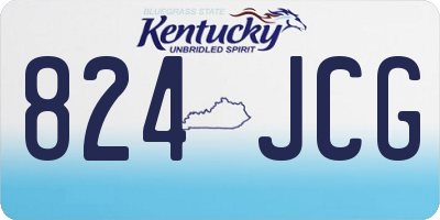KY license plate 824JCG