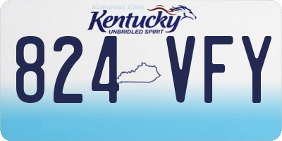 KY license plate 824VFY