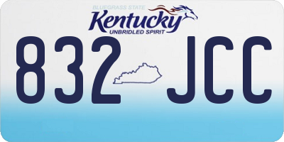 KY license plate 832JCC